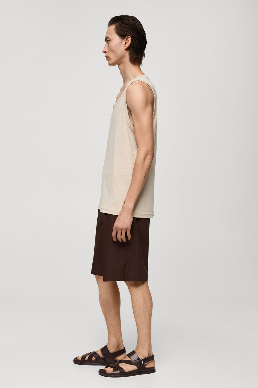 T-shirt (manches courtes) Beige - MANGO