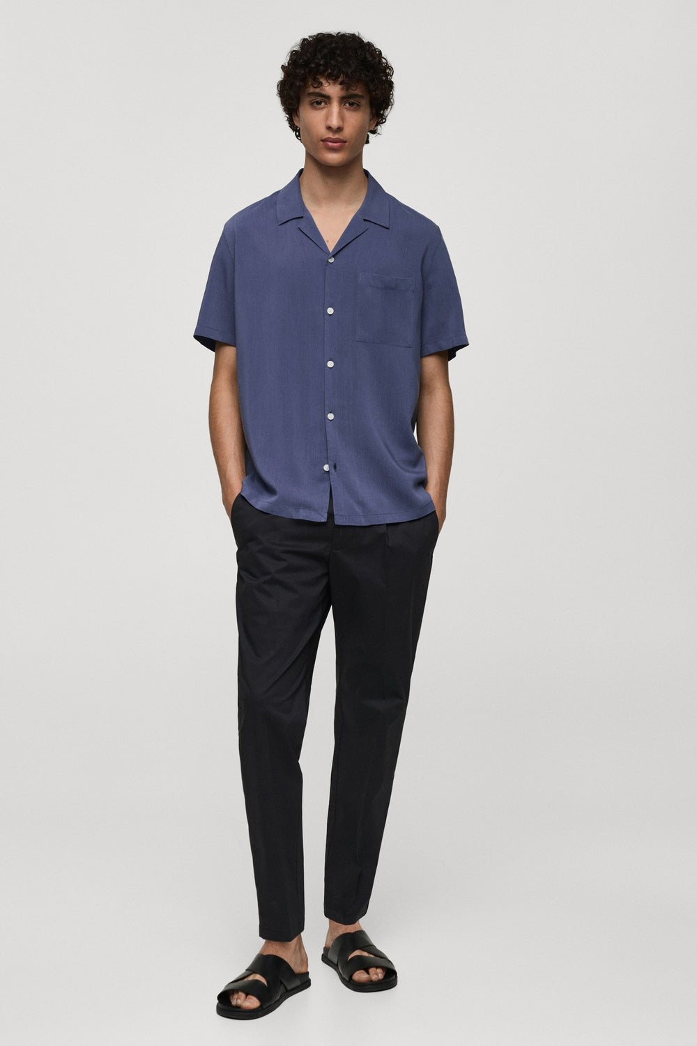 Hemd (lange mouwen) Blauw - MANGO