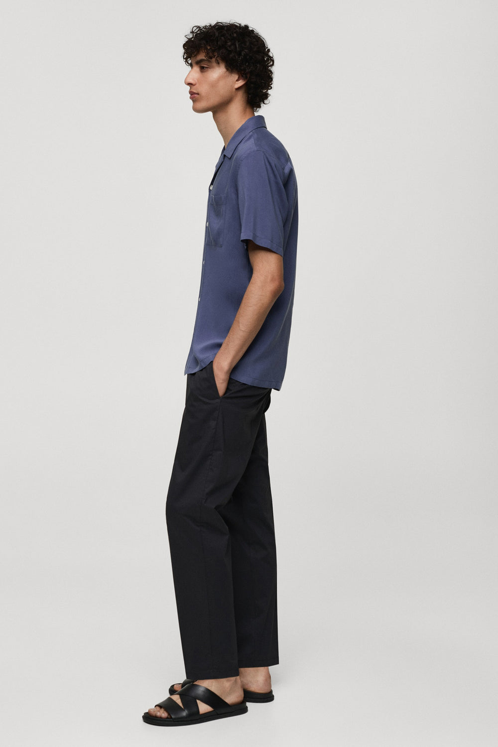 Hemd (lange mouwen) Blauw - MANGO