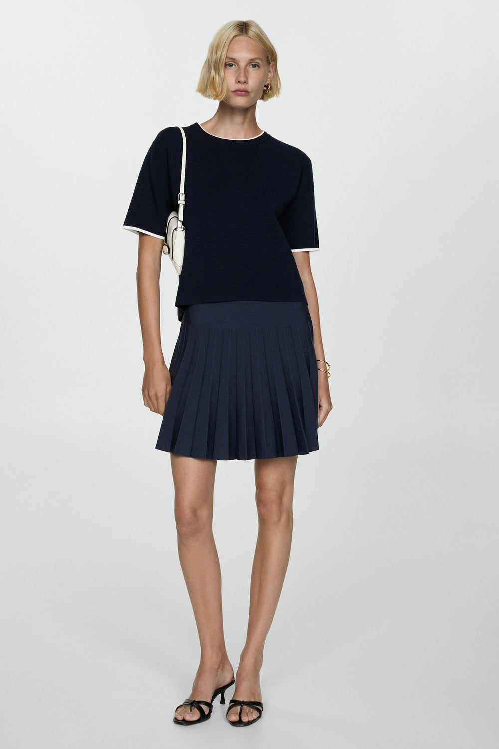 Pull col rond Bleu - MANGO