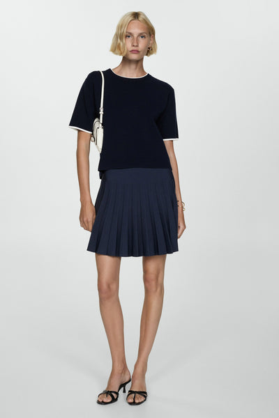 Pull col rond Bleu - MANGO