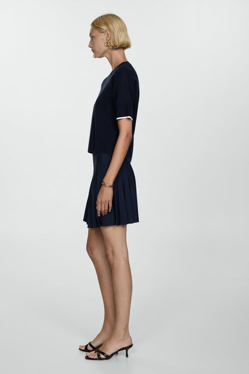 Pull col rond Bleu - MANGO
