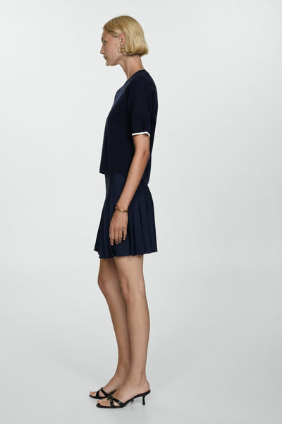 Pull col rond Bleu - MANGO