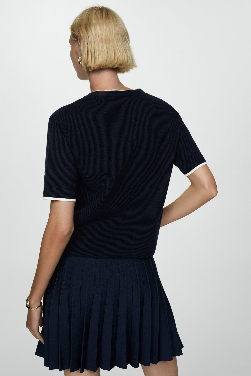 Pull col rond Bleu - MANGO