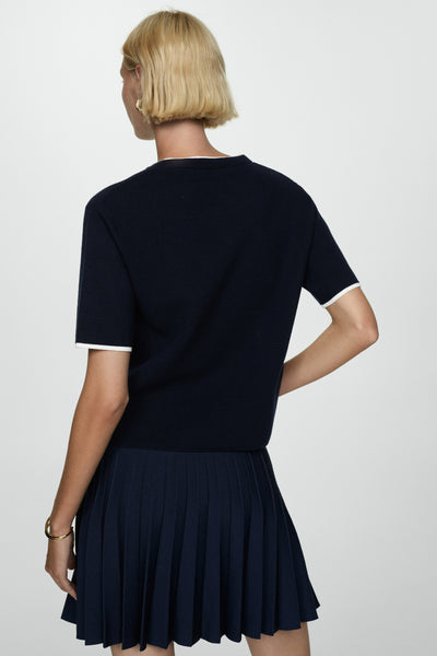 Pull col rond Bleu - MANGO