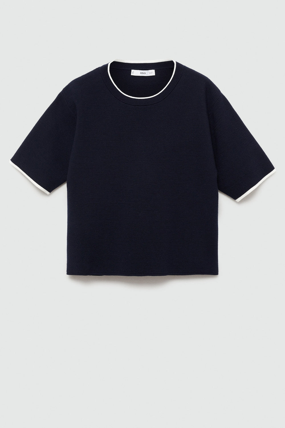 Pull col rond Bleu - MANGO