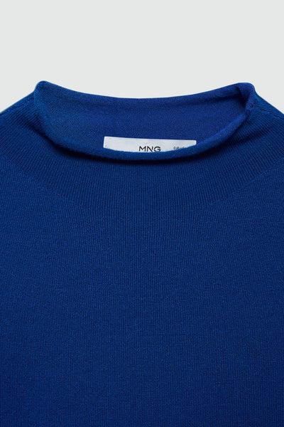 Pull col rond Bleu - MANGO
