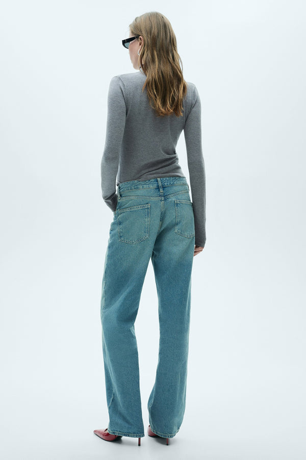 Pull col rond Brun - MANGO