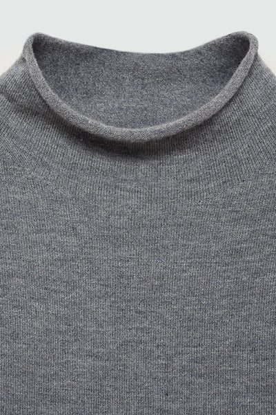 Pull col rond Brun - MANGO