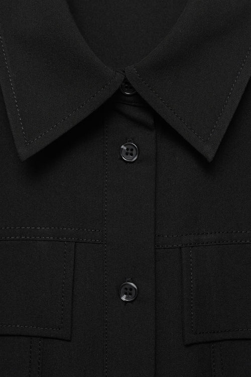 Robe  Noir - MANGO