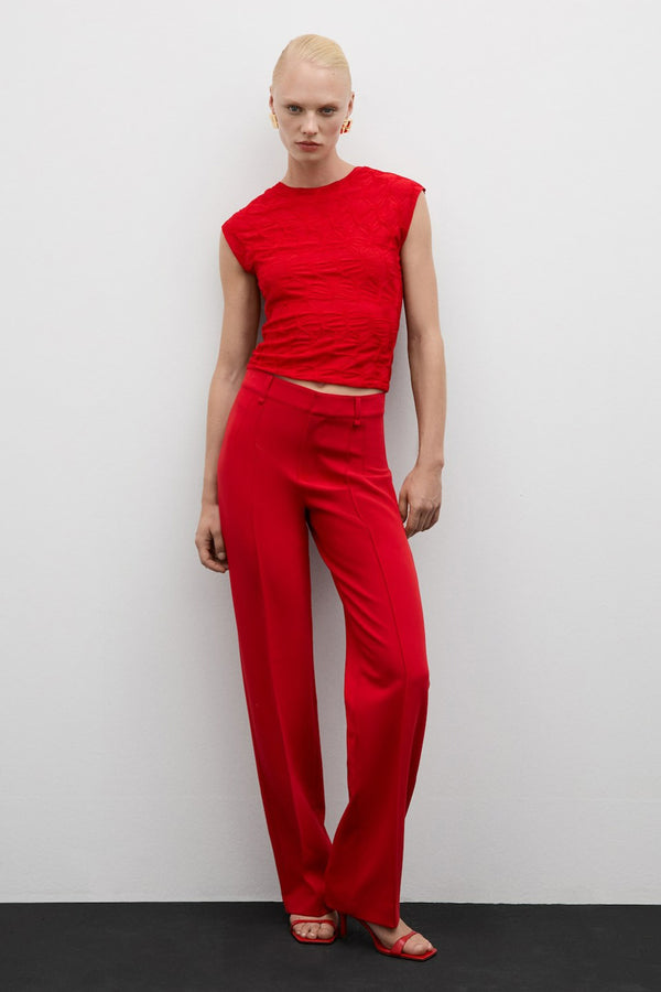 Chemisier (manches courtes) Rouge - MANGO