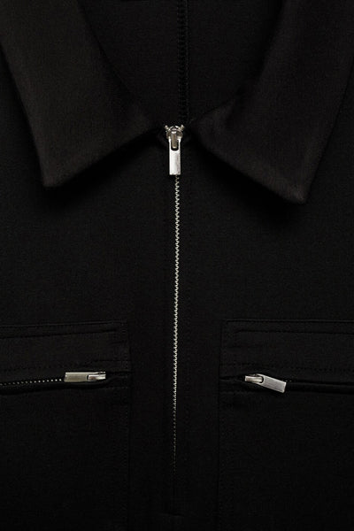 Robe  Noir - MANGO