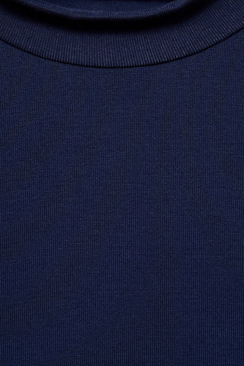 Top uni manches courtes Bleu - MANGO