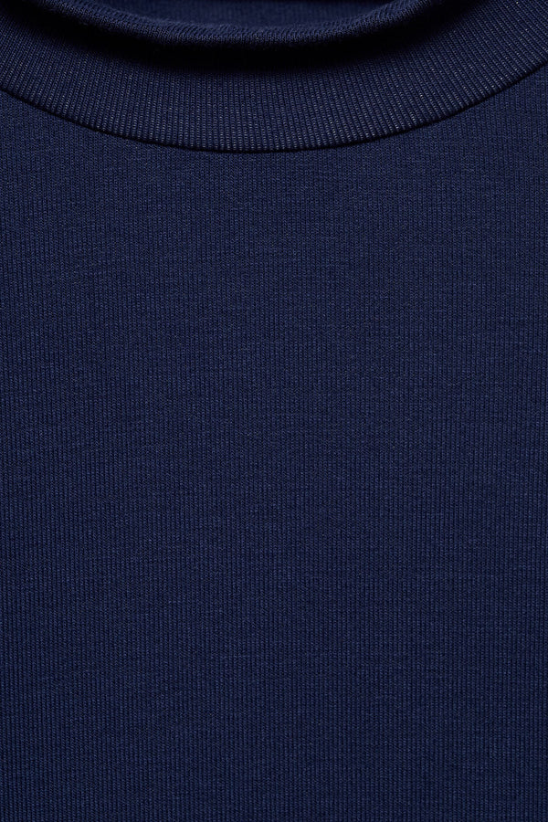 Top uni manches courtes Bleu - MANGO