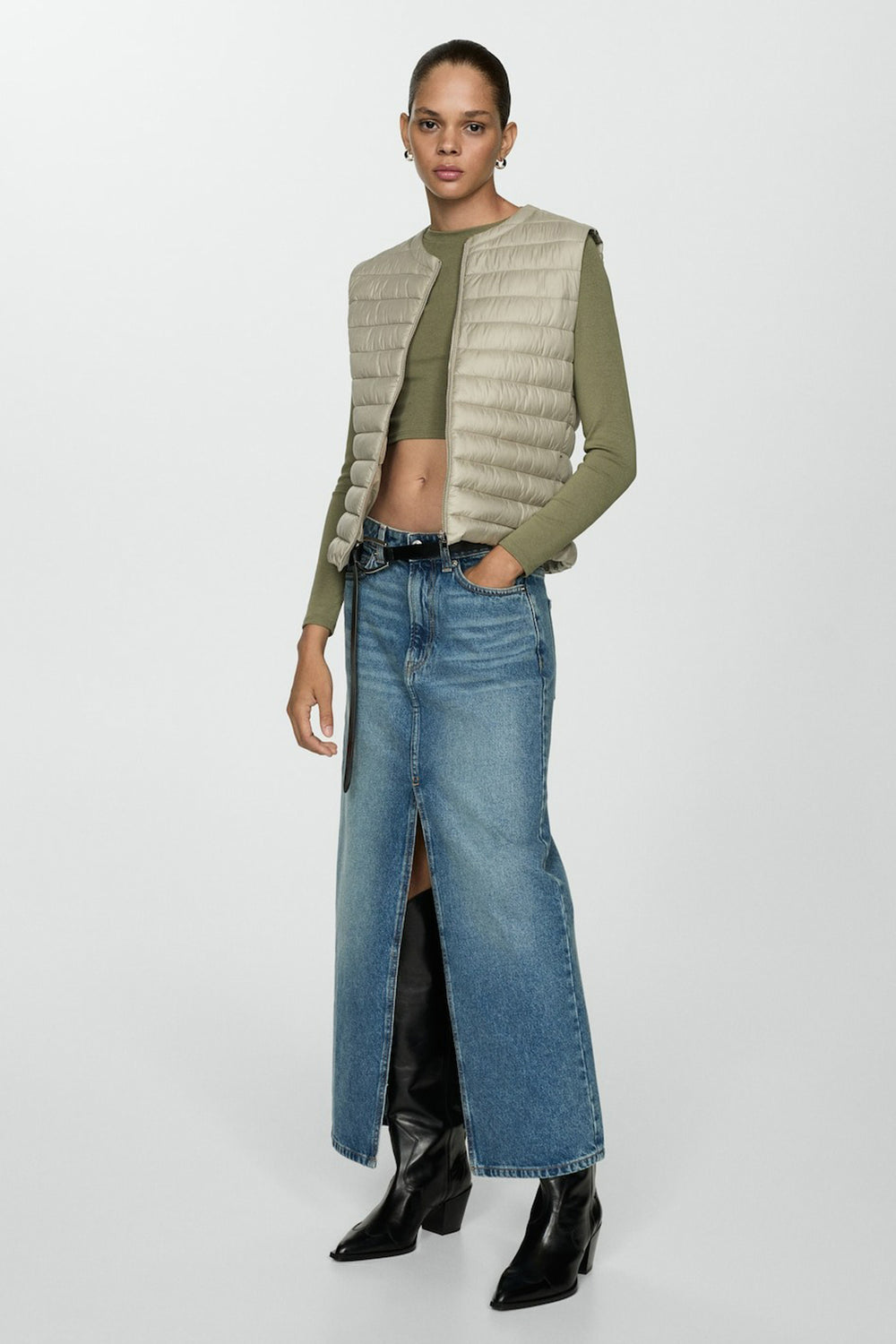 Jas (zonder mouwen) Beige - MANGO