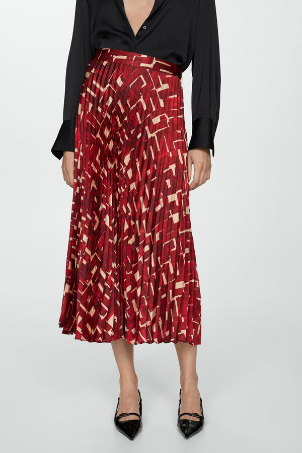 Jupe longue Rouge - MANGO