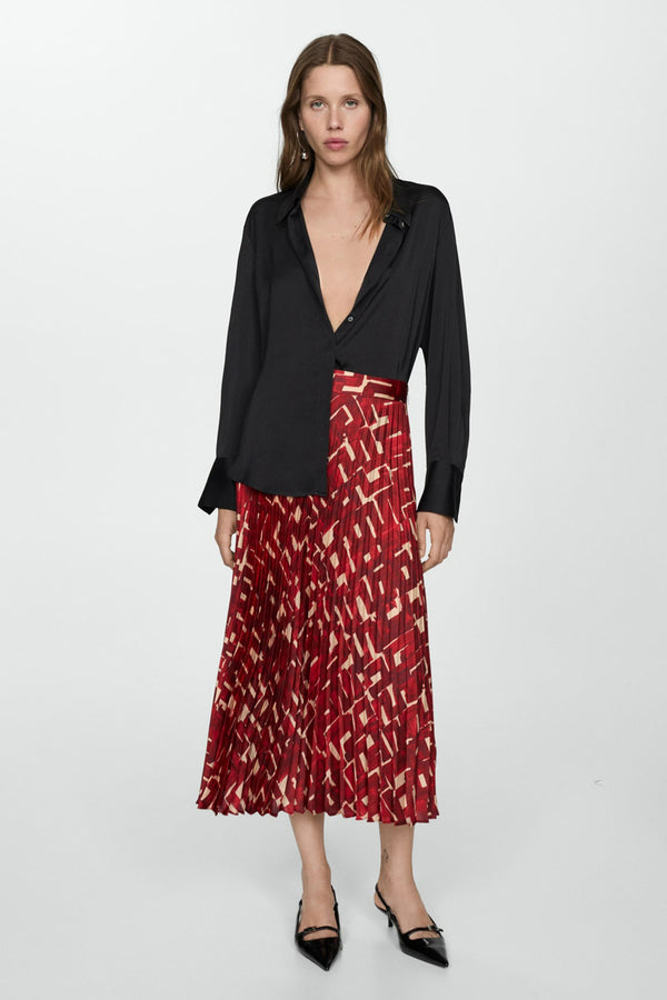 Jupe longue Rouge - MANGO
