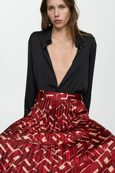 Jupe longue Rouge - MANGO