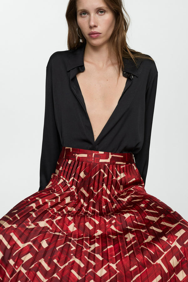 Jupe longue Rouge - MANGO
