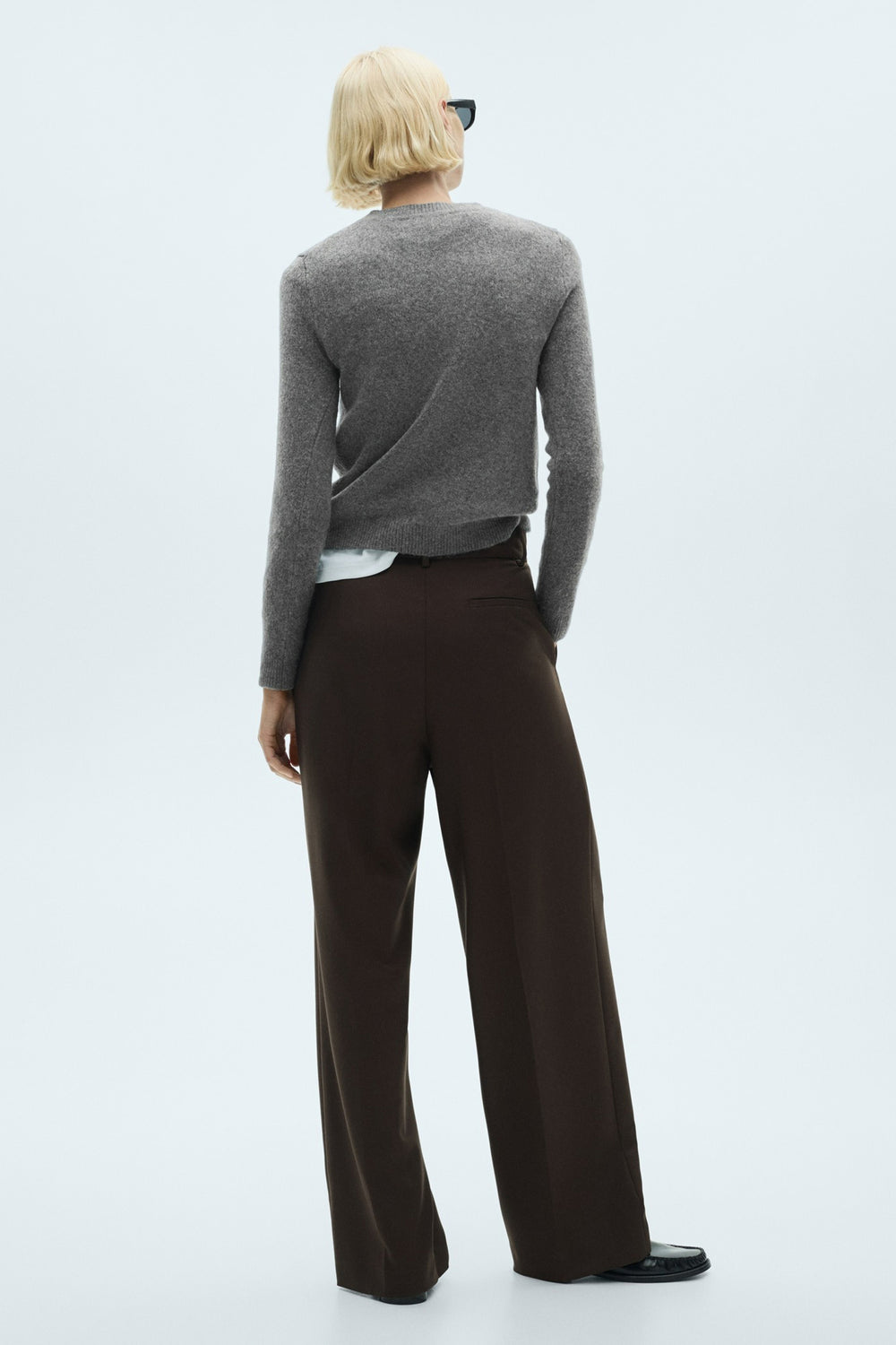 Pull col rond Gris - MANGO