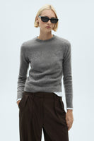 Pull col rond Gris - MANGO