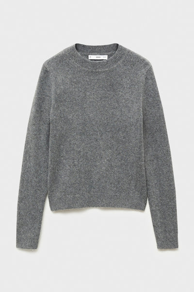 Pull col rond Gris - MANGO