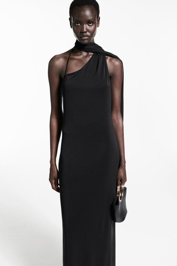 Robe  Noir - MANGO