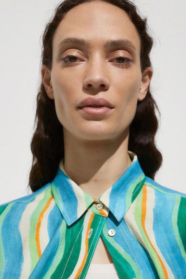 Chemisier (manches courtes) Vert - MANGO