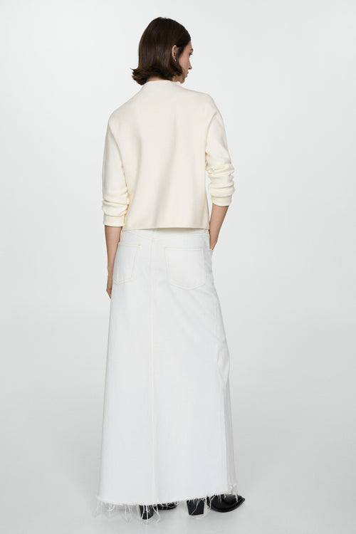 Pull col rond Blanc - MANGO