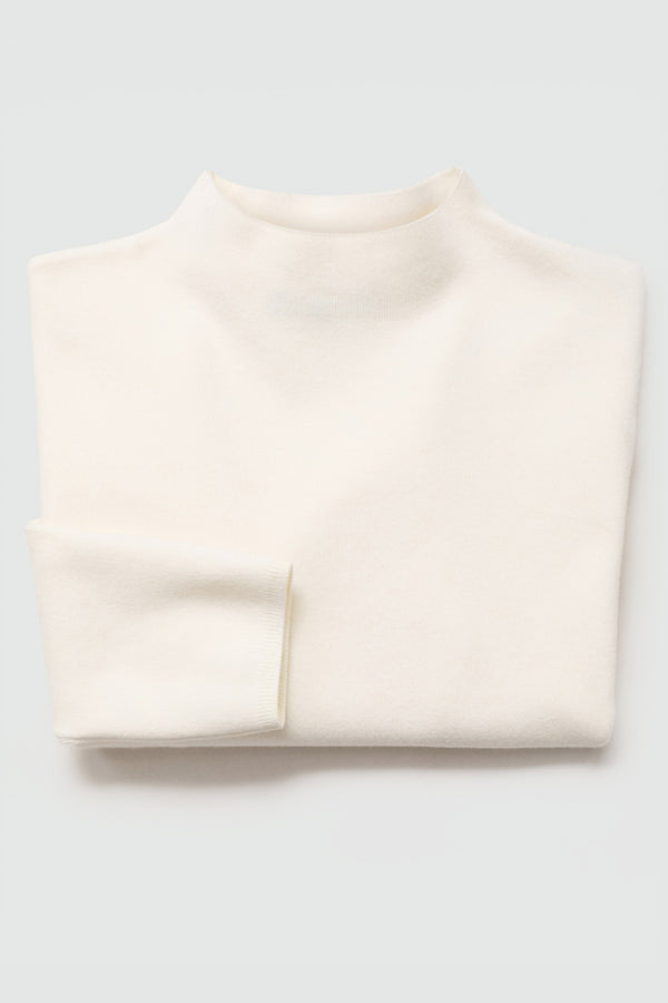Pull col rond Blanc - MANGO