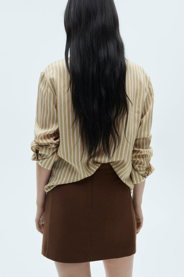 Jupe courte Brun - MANGO