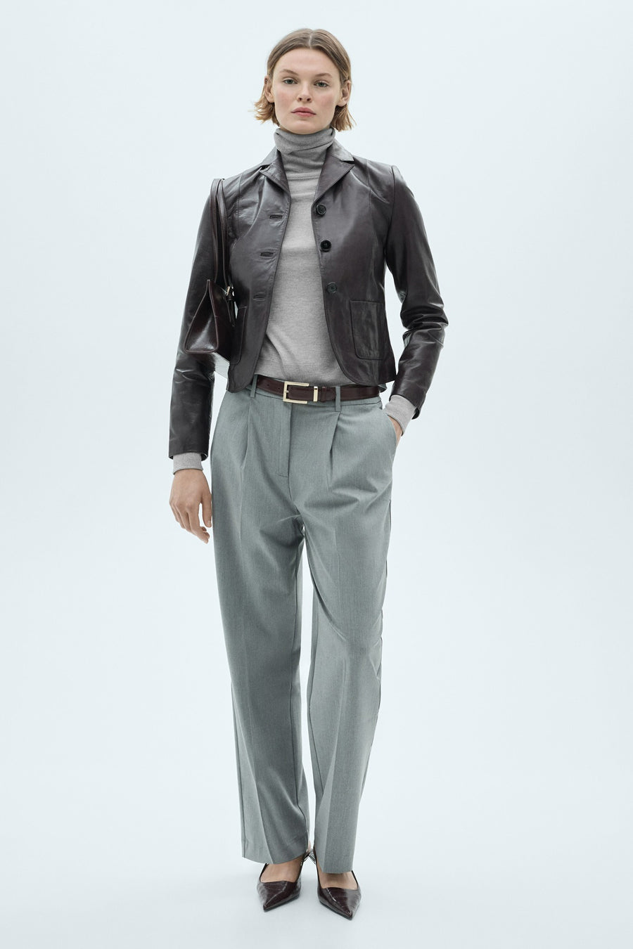 Pull col montant Gris - MANGO