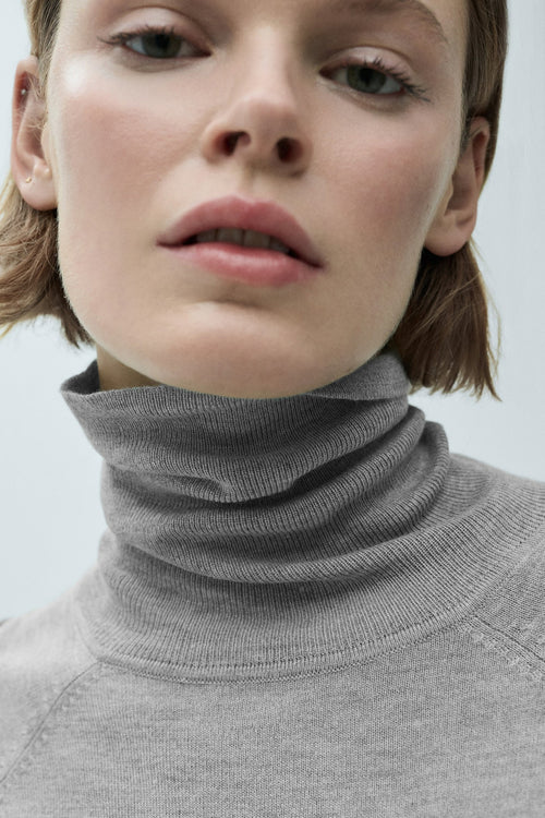 Pull col montant Gris - MANGO