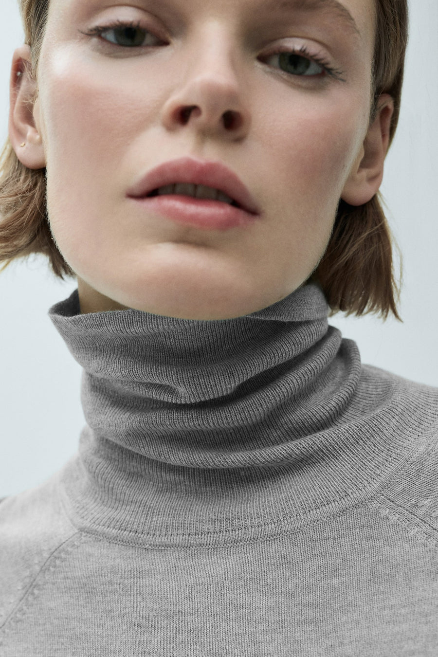 Pull col montant Gris - MANGO