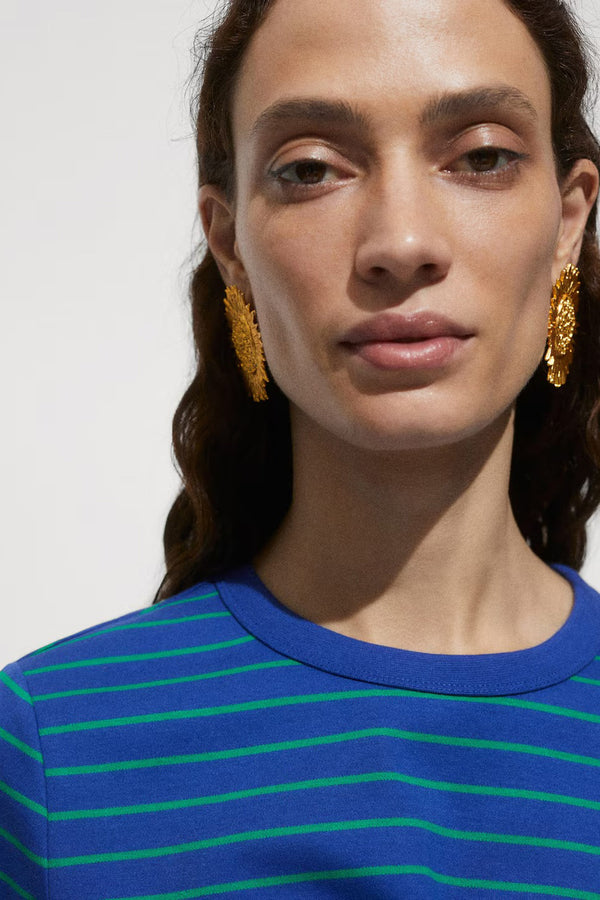 T-shirt (manches courtes) Bleu - MANGO