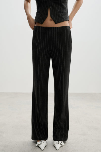 Pantalon Gris - MANGO