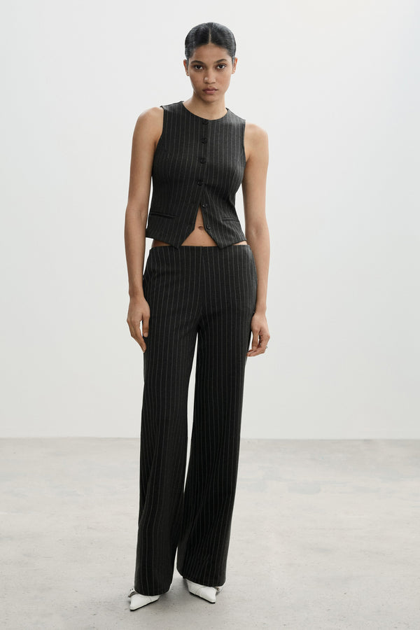 Pantalon Gris - MANGO