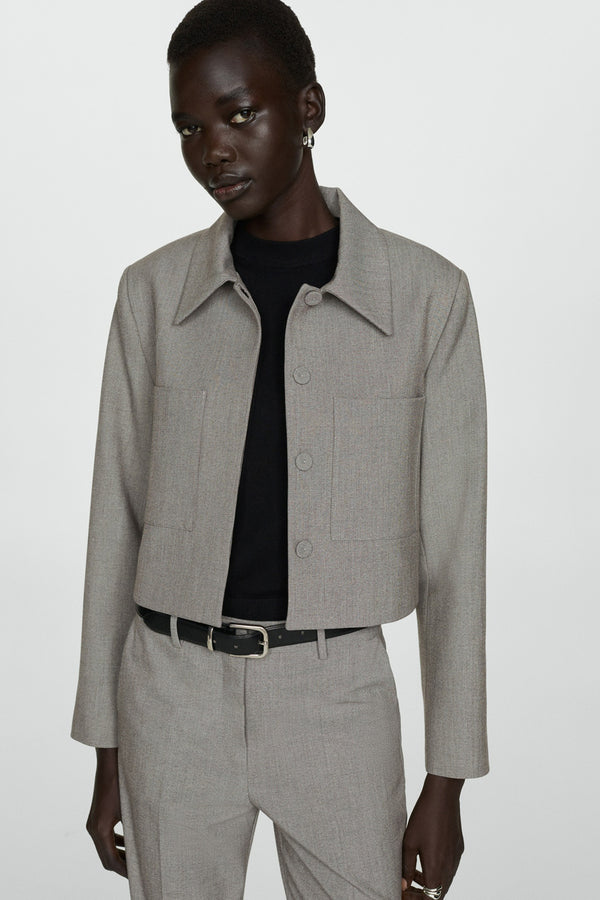 Blazer Gris - MANGO