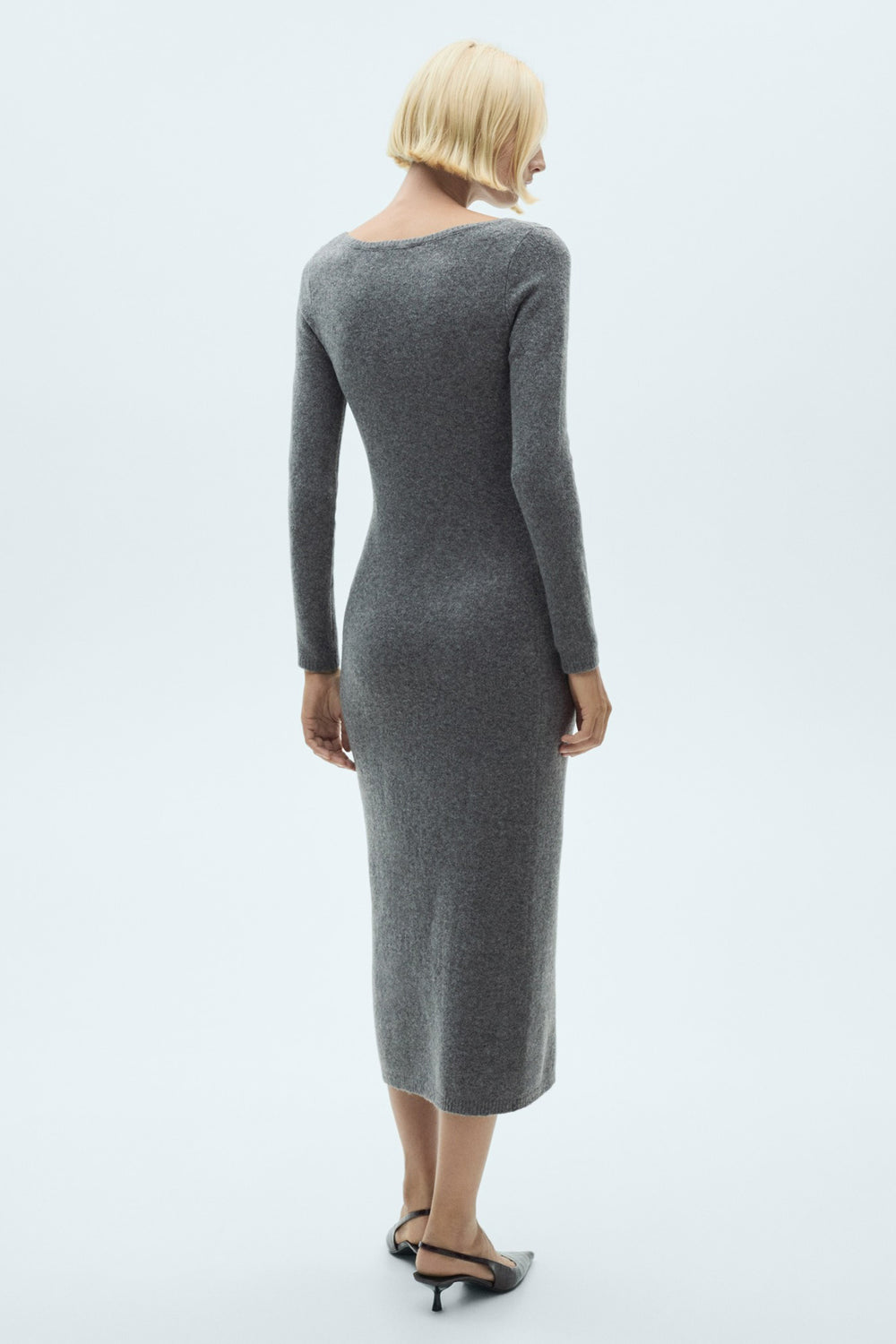 Robe  Gris - MANGO