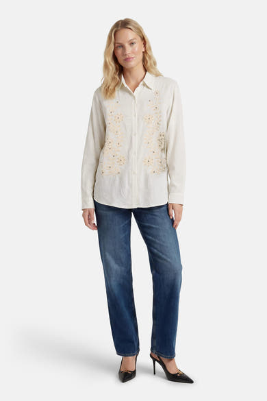 Blouse met lange mouwen - beige