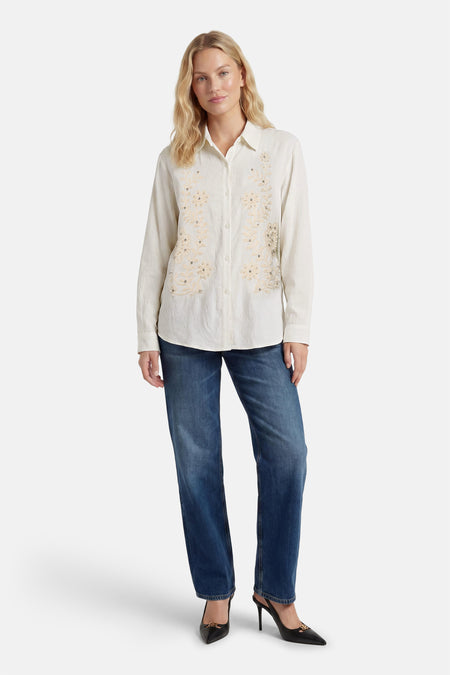 Blouse met lange mouwen - beige