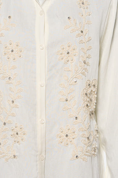 Blouse met lange mouwen - beige