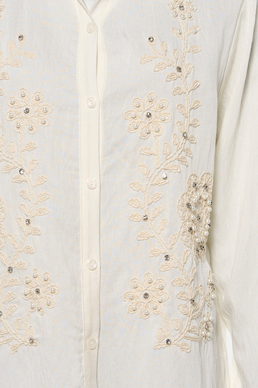 Blouse met lange mouwen - beige