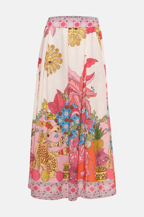 Jupe longue - multicolore