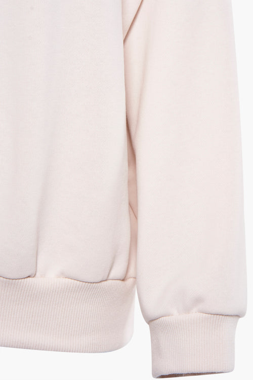 Pull col rond Écru - Terra di Siena