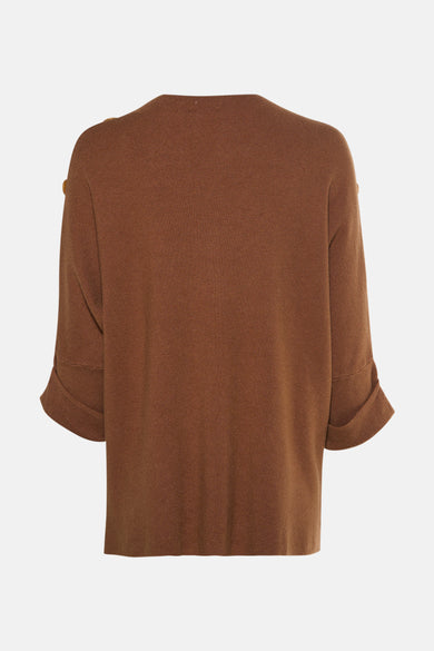 Pull à col roulé - cognac