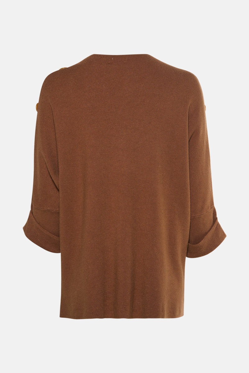 Pull à col roulé - cognac