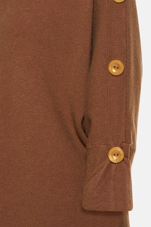Pull met rolkraag - cognac