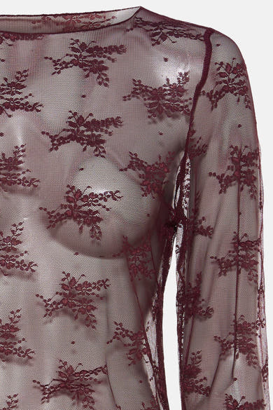Top uni manches longues rouge - Terra di Siena