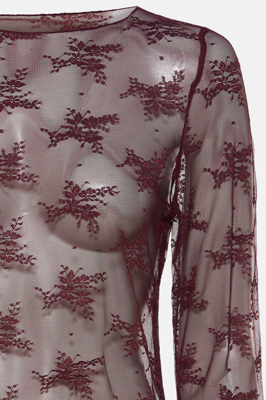 Top uni manches longues rouge - Terra di Siena